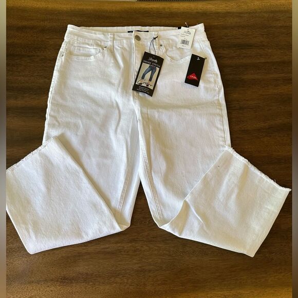 Royalty Vintage High Rise Slim Straight Cropped Jeans NWT - Picture 7 of 12